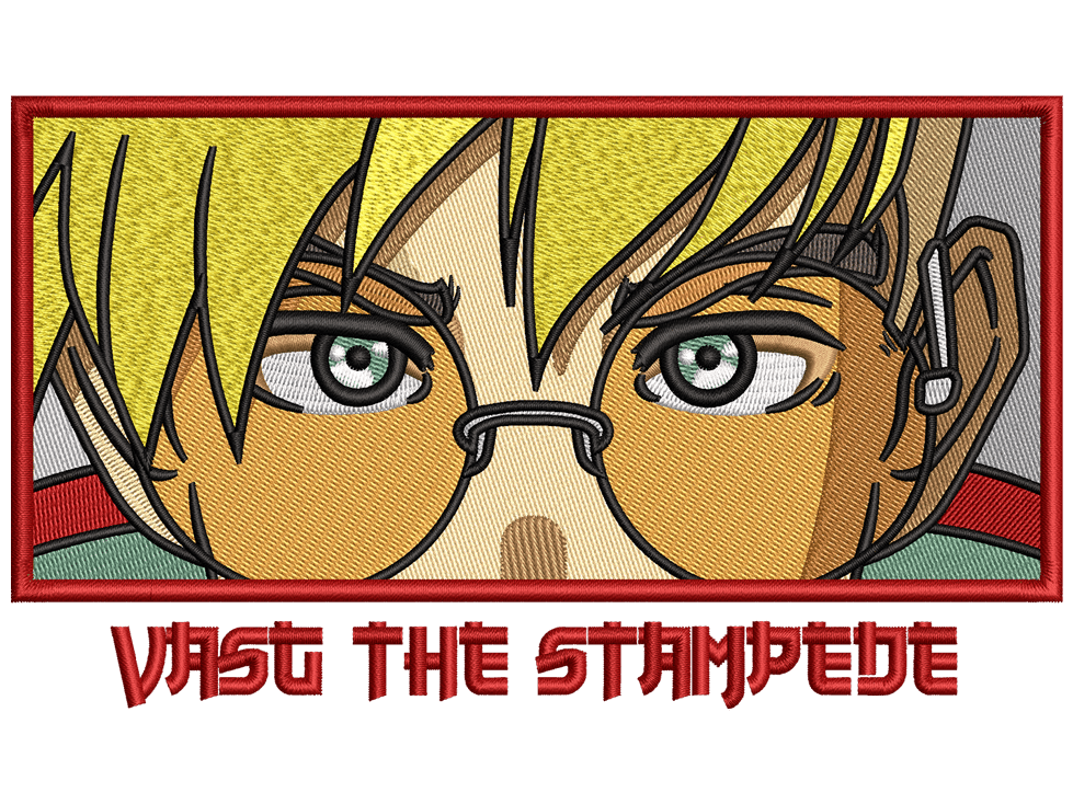 Vash the Stampede Embroidery Design File main image - This Anime embroidery design file features Vash the Stampede from Trigun Stampede. Digital download in DST & PES formats. High-quality machine embroidery patterns by EmbroPlex.