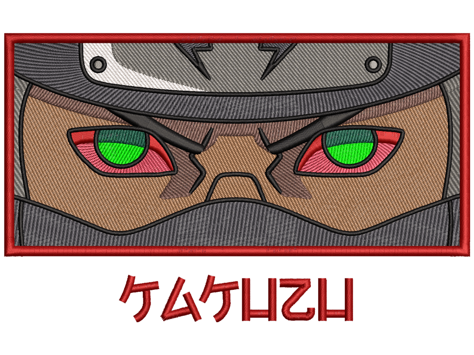 Kakuzu Embroidery Design File main image - This Anime embroidery design file features Kakuzu from Naruto. Digital download in DST & PES formats. High-quality machine embroidery patterns by EmbroPlex.