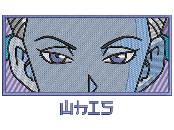 Whis Embroidery Design File (Anime-Inspired)