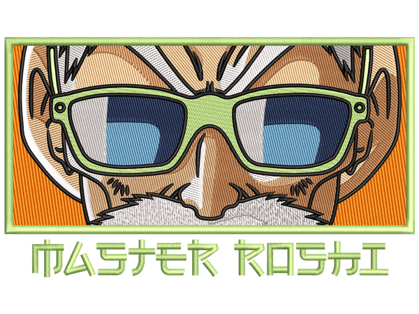 Anime-Inspired Master Roshi Embroidery Design File main image - This animeembroidery designs files featuring Master Roshi from Dragon Ball. Digital download in DST & PES formats. High-quality machine embroidery patterns by EmbroPlex.