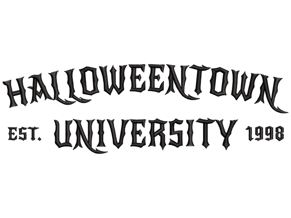 Halloween Town Embroidery Design File main image - This embroidery designs files featuring Halloween Town from Halloween. Digital download in DST & PES formats. High-quality machine embroidery patterns by EmbroPlex.