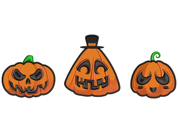 Pumpkin Embroidery Design File main image - This Halloween embroidery designs files featuring Pumpkin from Halloween. Digital download in DST & PES formats. High-quality machine embroidery patterns by EmbroPlex.