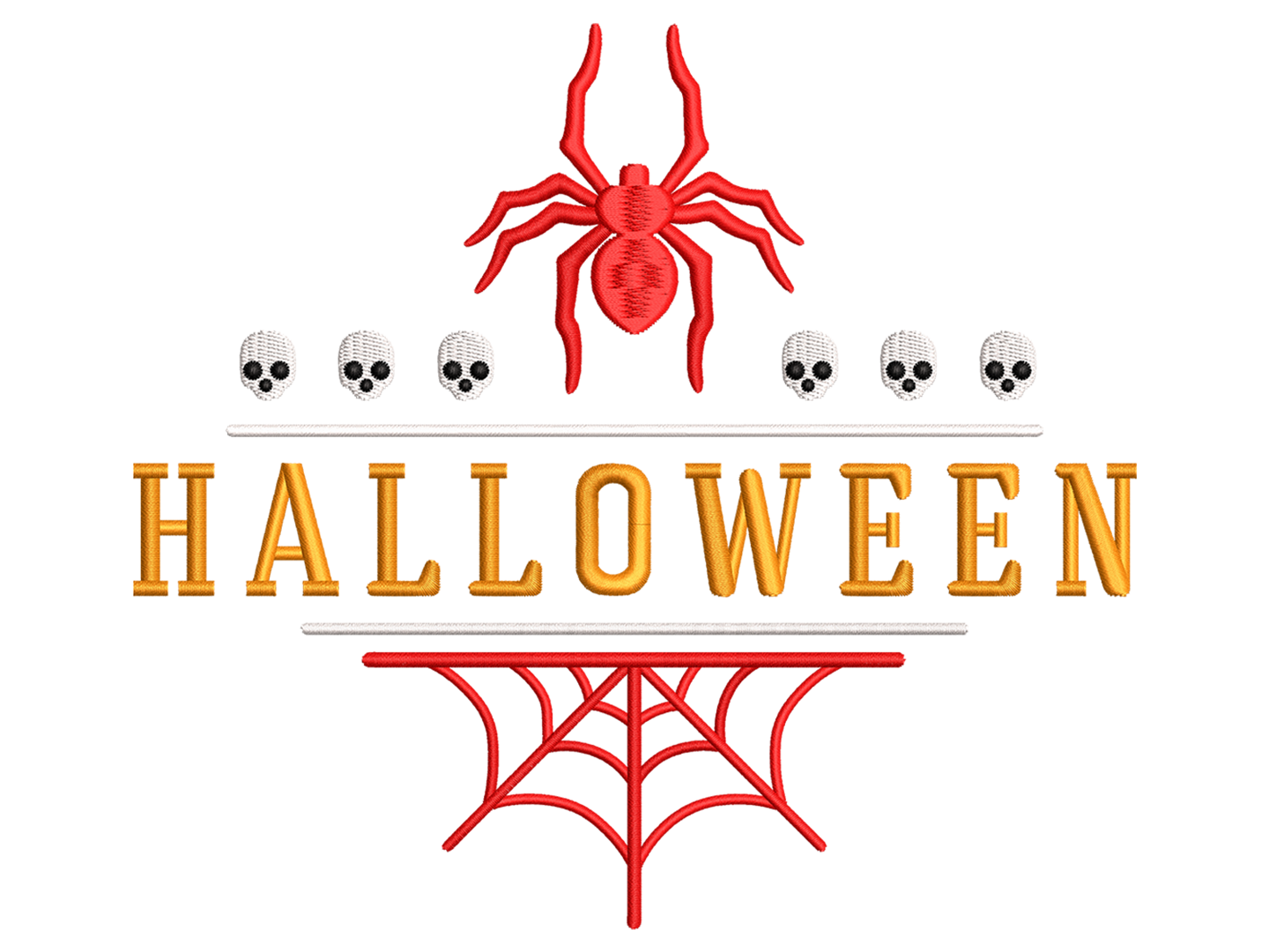 Halloween Spider Embroidery Design File main image - This embroidery designs files featuring Halloween Spider from Halloween. Digital download in DST & PES formats. High-quality machine embroidery patterns by EmbroPlex.