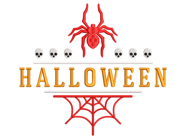 Halloween Spider Embroidery Design File main image - This embroidery designs files featuring Halloween Spider from Halloween. Digital download in DST & PES formats. High-quality machine embroidery patterns by EmbroPlex.