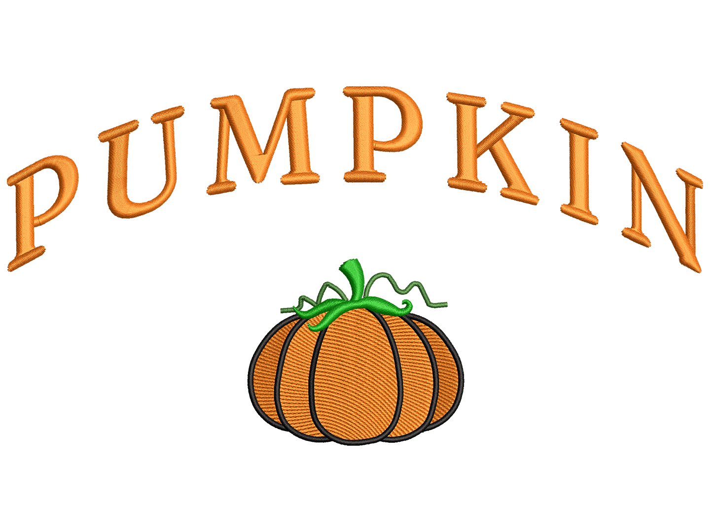 Pumpkin Halloween Embroidery Design File main image - This embroidery designs files featuring Pumpkin Halloween from Holidays. Digital download in DST & PES formats. High-quality machine embroidery patterns by EmbroPlex.