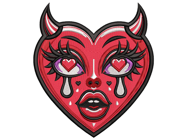Heart Patch Embroidery Design File