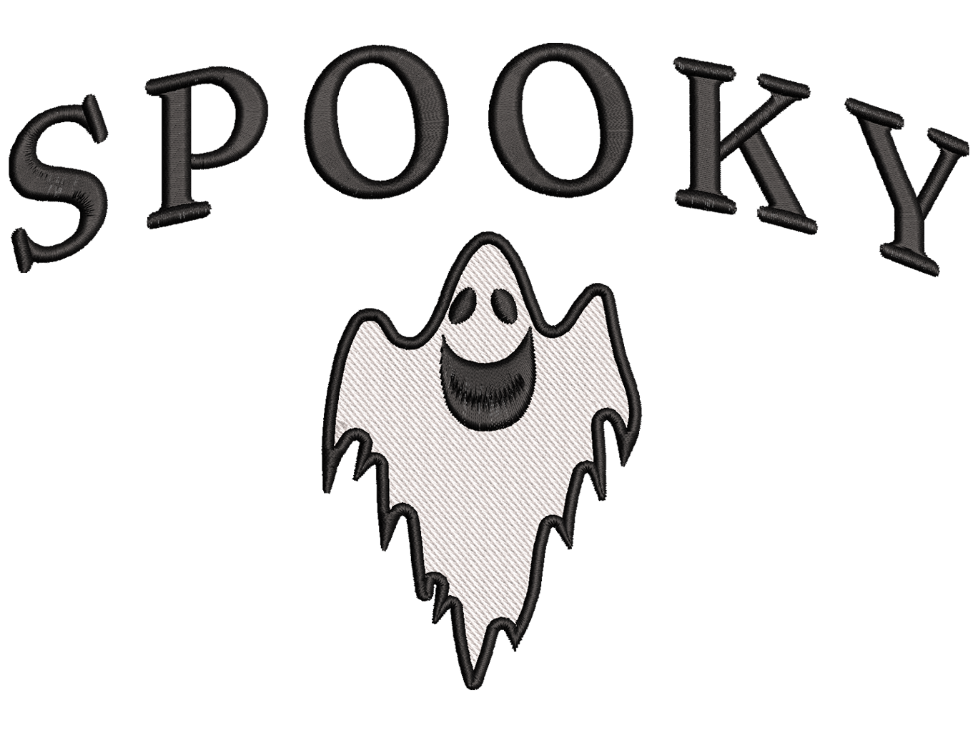 Spooky Halloween Ghost Embroidery Design File main image - This Halloween embroidery designs files featuring Spooky Halloween Ghost from Halloween. Digital download in DST & PES formats. High-quality machine embroidery patterns by EmbroPlex.