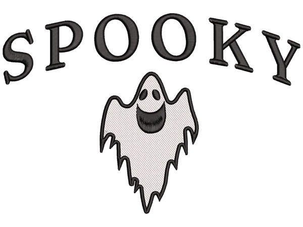 Spooky Halloween Ghost Embroidery Design File main image - This Halloween embroidery designs files featuring Spooky Halloween Ghost from Halloween. Digital download in DST & PES formats. High-quality machine embroidery patterns by EmbroPlex.