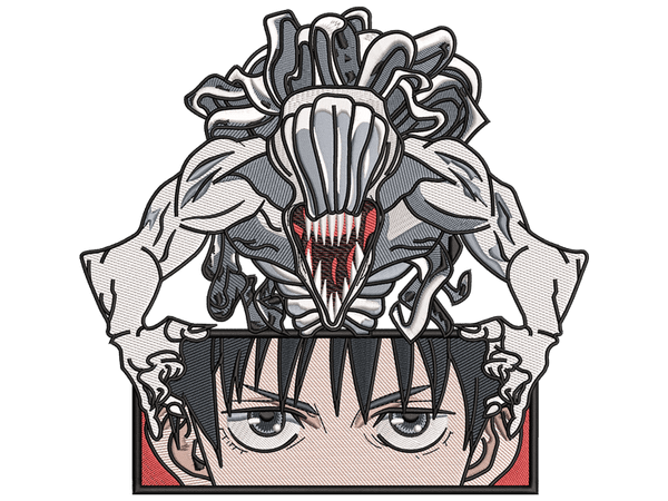 Anime-Inspired Yuta And Rika Embroidery Design File main image - This anime embroidery designs files featuring Yuta And Rika from Jujutsu Kaisen. Digital download in DST & PES formats. High-quality machine embroidery patterns by EmbroPlex.