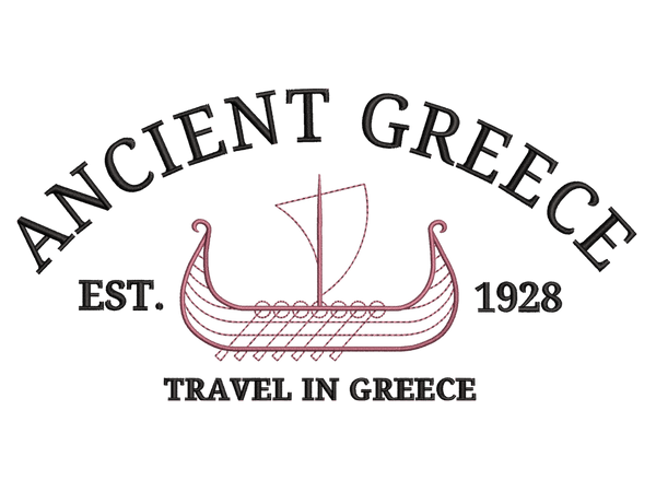 Cities and Countries-Inspired ANCIENT GREECE Embroidery Design File main image - This Cities and Countries embroidery designs files featuring ANCIENT GREECE from Cities and Countries. Digital download in DST & PES formats. High-quality machine embroidery patterns by EmbroPlex.