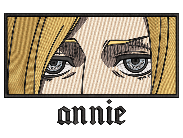Anime-Inspired Annie Leonhart Embroidery Design File main image - This anime embroidery designs files featuring Annie Leonhart from Attack On Titan. Digital download in DST & PES formats. High-quality machine embroidery patterns by EmbroPlex.