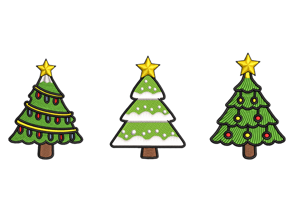 Christmass tree Embroidery Design File main image - This Christmas embroidery designs files featuring Christmass tree from Christmas. Digital download in DST & PES formats. High-quality machine embroidery patterns by EmbroPlex.