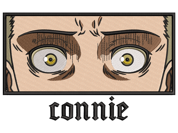 Anime-Inspired Connie Springer Embroidery Design File main image - This anime embroidery designs files featuring Connie Springer from Attack On Titan. Digital download in DST & PES formats. High-quality machine embroidery patterns by EmbroPlex.