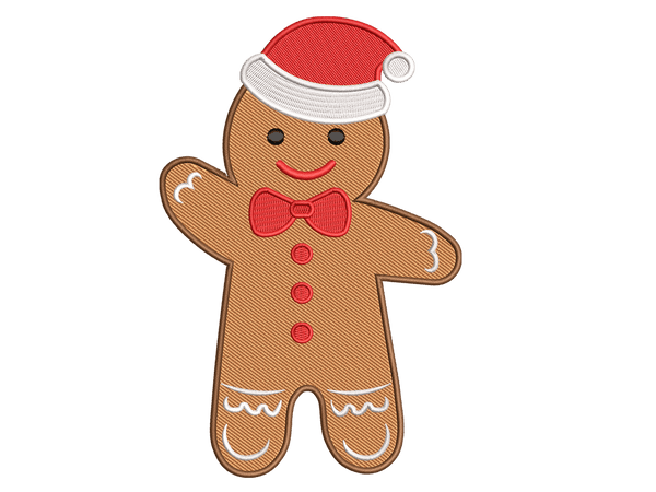 Christmass tree Embroidery Design File main image - This Christmas embroidery designs files featuring Gingerbread man from Christmas. Digital download in DST & PES formats. High-quality machine embroidery patterns by EmbroPlex.