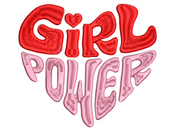 Girl Power Embroidery Design