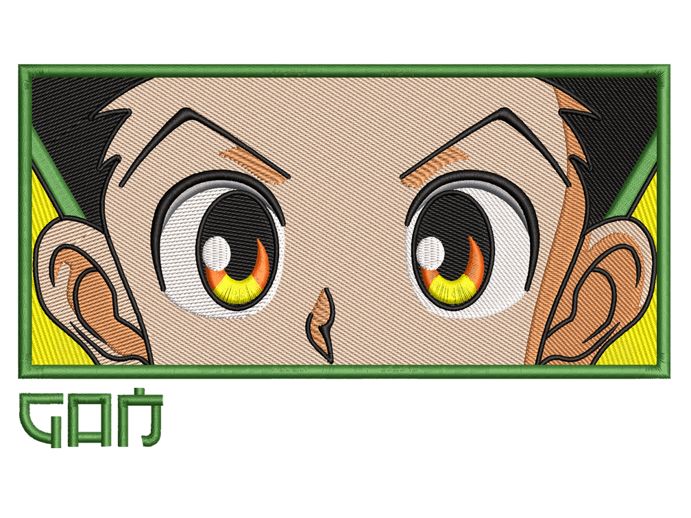 Anime-Inspired Gon Embroidery Design File main image - This anime embroidery designs files featuring Gon from Hunter X Hunter Digital download in DST & PES formats. High-quality machine embroidery patterns by EmbroPlex.