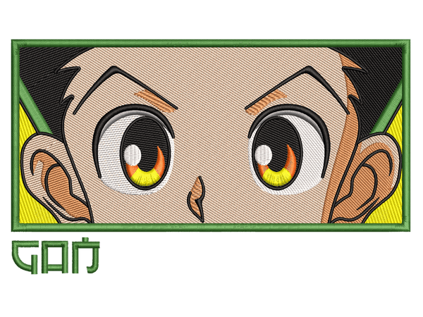 Anime-Inspired Gon Embroidery Design File main image - This anime embroidery designs files featuring Gon from Hunter X Hunter Digital download in DST & PES formats. High-quality machine embroidery patterns by EmbroPlex.