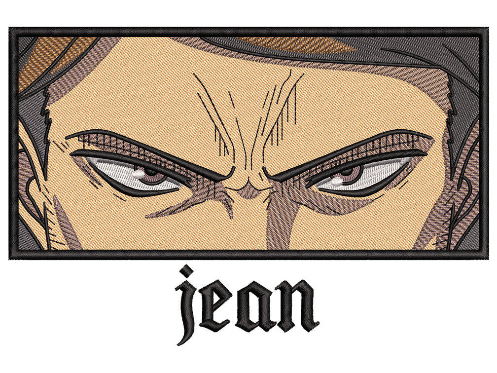 Jean Kirstein Embroidery Design File (Anime-Inspired)