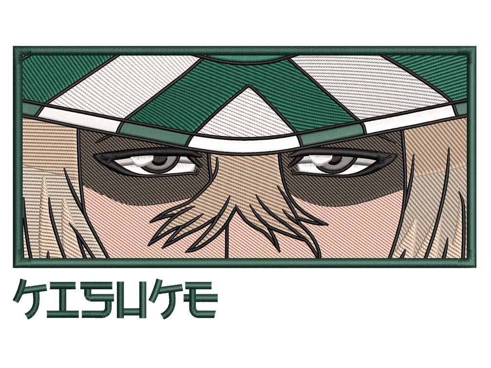 Anime-Inspired Kisuke Urahara Embroidery Design File main image - This anime embroidery designs files featuring Kisuke Urahara from Bleach Digital download in DST & PES formats. High-quality machine embroidery patterns by EmbroPlex.