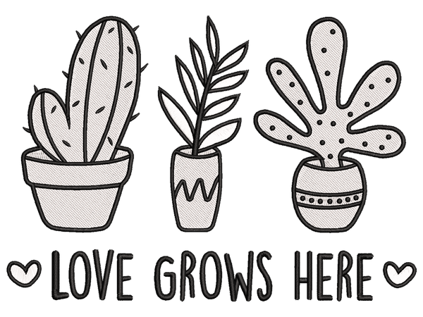 Plant Lady Embroidery Design File main image - This funny embroidery designs files featuring Plant Lady from Funny design. Digital download in DST & PES formats. High-quality machine embroidery patterns by EmbroPlex.