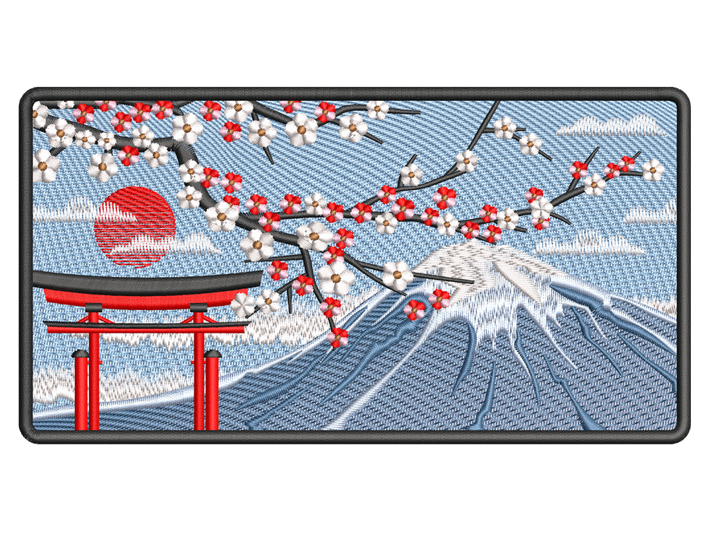  Cities and Countries-Inspired  Mount Fuji Embroidery Design File main image - This anime embroidery designs files featuring  Mount Fuji from Cities and Countries. Digital download in DST & PES formats. High-quality machine embroidery patterns by EmbroPlex.