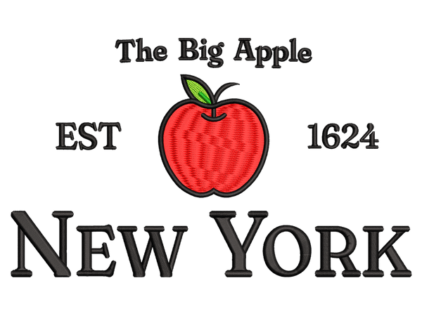 Cities and Countries-Inspired  New York City logo Embroidery Design File main image - This anime embroidery designs files featuring  New York City logo from Cities and Countries. Digital download in DST & PES formats. High-quality machine embroidery patterns by EmbroPlex.