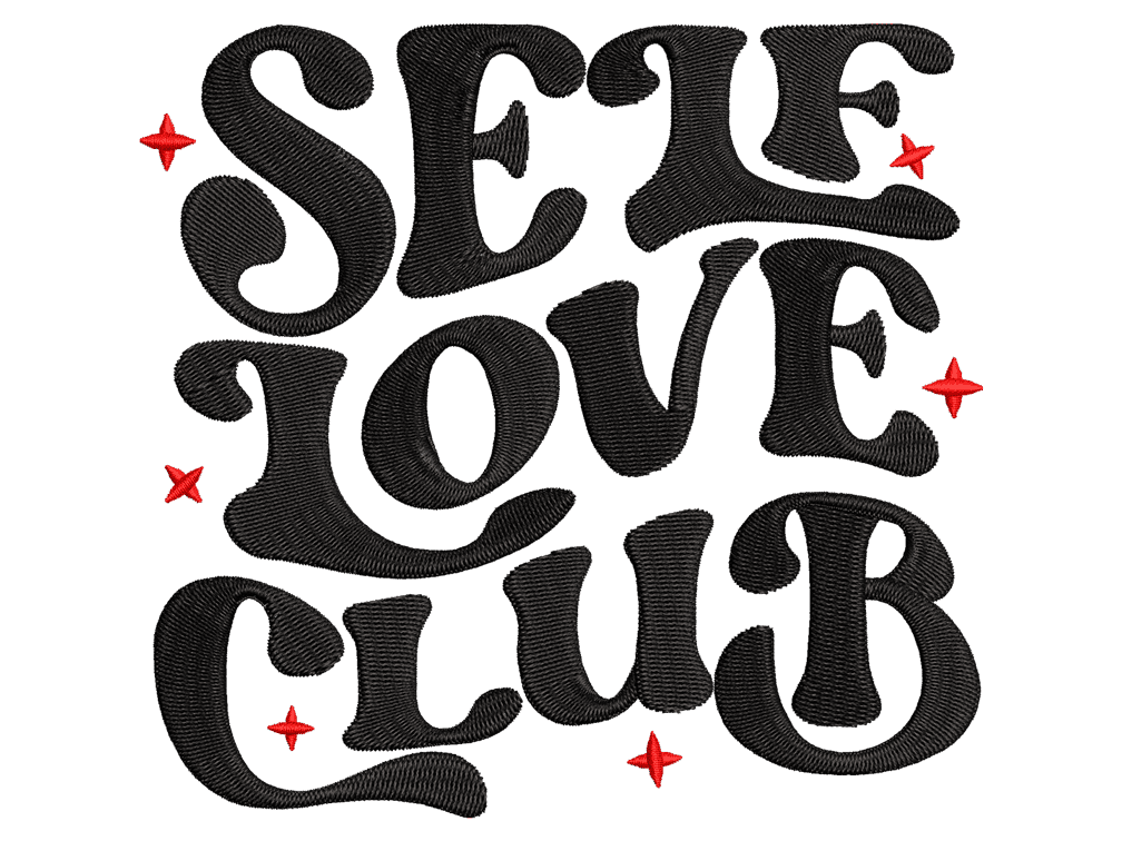 Self Love Club Embroidery Design