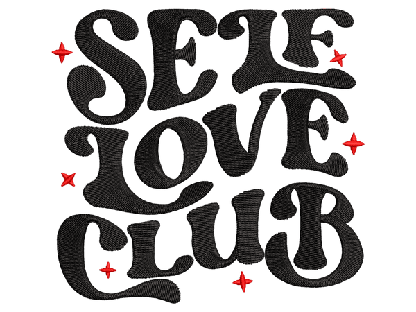 Self Love Club Embroidery Design