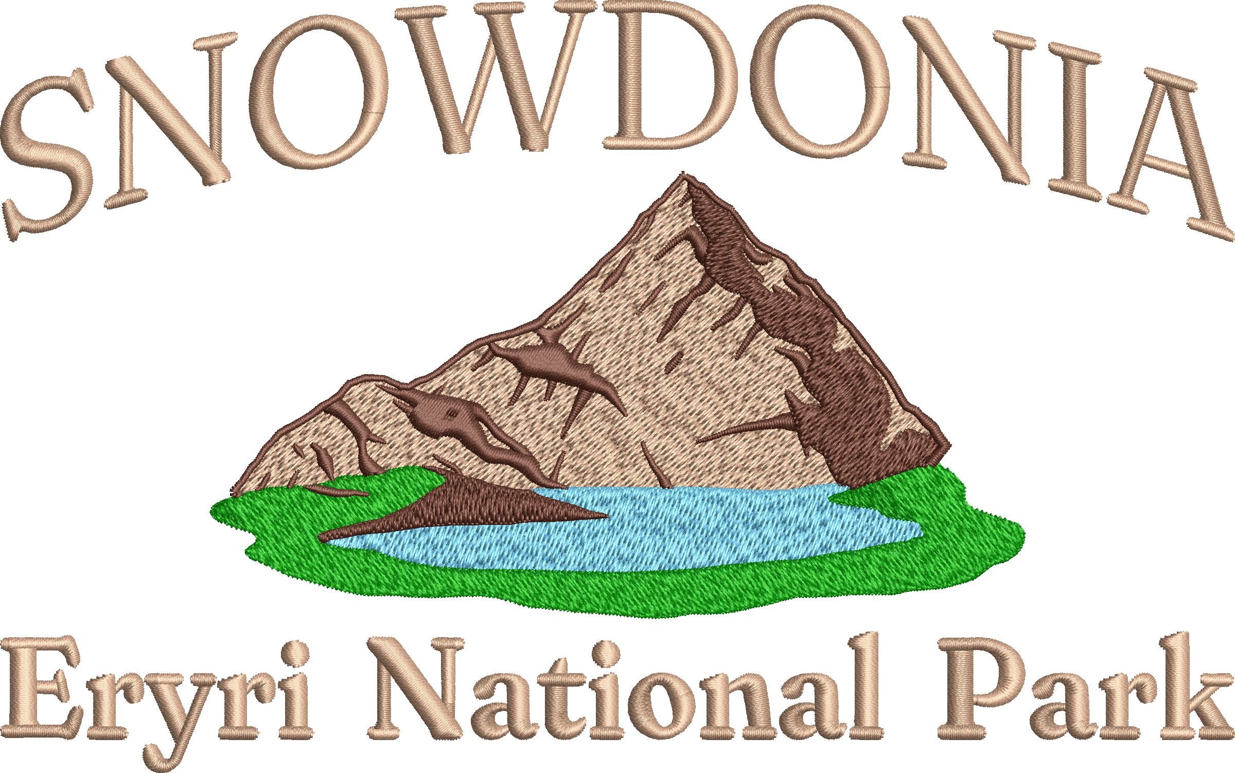 Cities and Countries-Inspired Snowdonia national park Embroidery Design File main image - This Cities and Countries embroidery designs files featuring Snowdonia national park from Cities and Countries. Digital download in DST & PES formats. High-quality machine embroidery patterns by EmbroPlex.