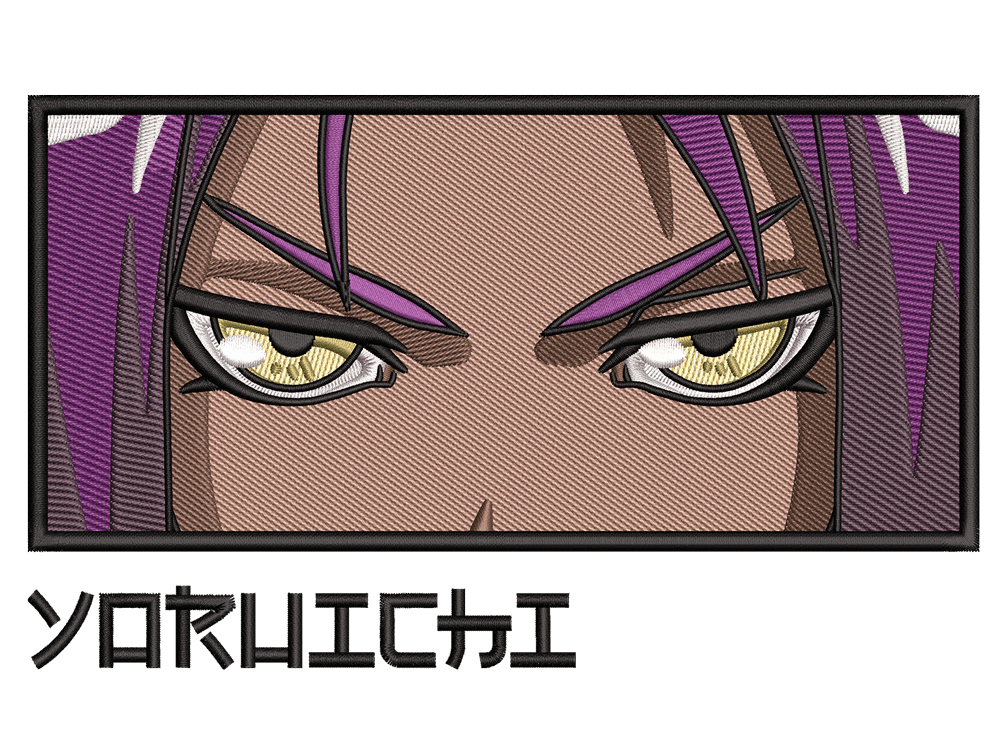 Anime-Inspired Yoruichi Shihouin Embroidery Design File main image - This anime embroidery designs files featuring Yoruichi Shihouin from Bleach Digital download in DST & PES formats. High-quality machine embroidery patterns by EmbroPlex.