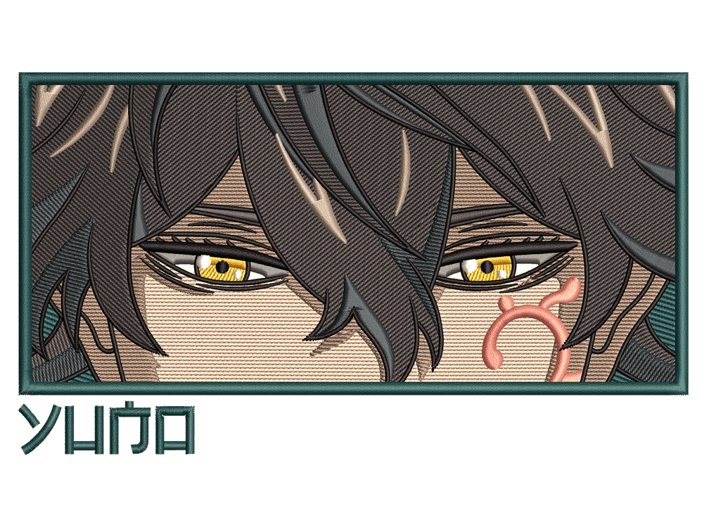 Anime-Inspired Yuno Embroidery Design File main image - This anime embroidery designs files featuring Yuno from Black Clover. Digital download in DST & PES formats. High-quality machine embroidery patterns by EmbroPlex.